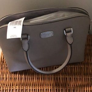 NWT Michael Kors  satchel leather color Pearl Gray